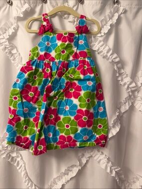 Gymboree Bright Floral Sundress in Pink, Blue & Green